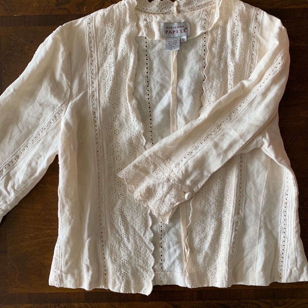 Gorgeous linen cardigan - top - jacket with detail